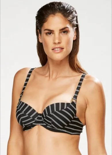 

Купальник чёрный раздельный для большой груди бюстгальтер Hunkemоller, Черный