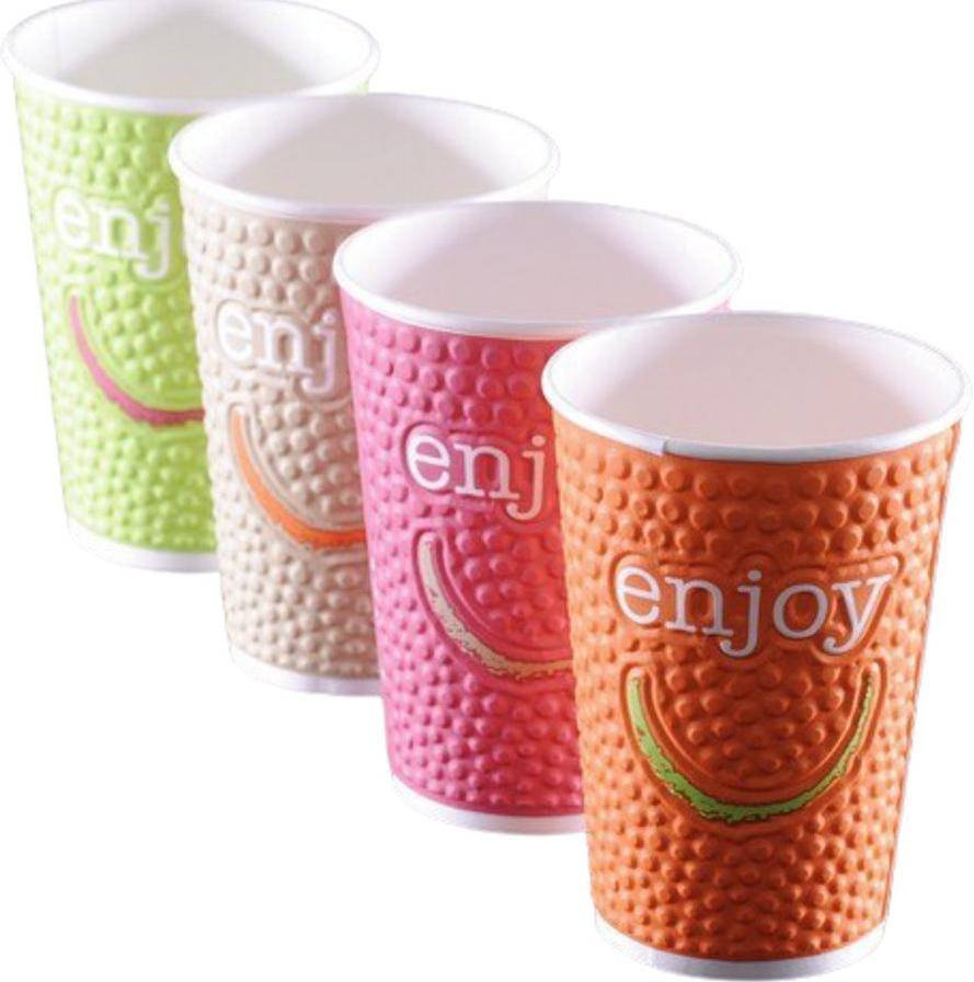 

Стаканы для кофе Huhtamaki IMPRESSO DW12 300мл 40шт бумажные, Разные цвета