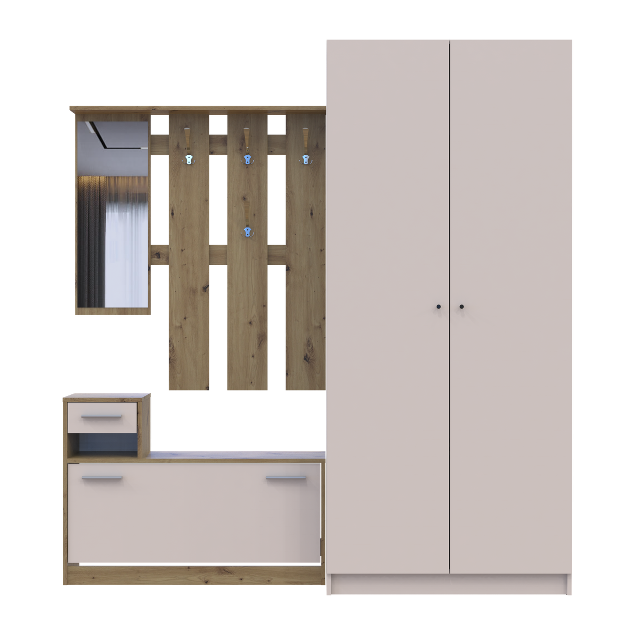 Передпокій Doros Alice та шафа Promo Дуб Евок/Кашемір 2 ДСП (42005160) 3