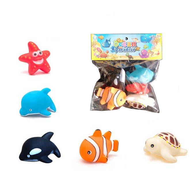 

Игрушка пищалка 605-5, 5 морских животны от LamaToys