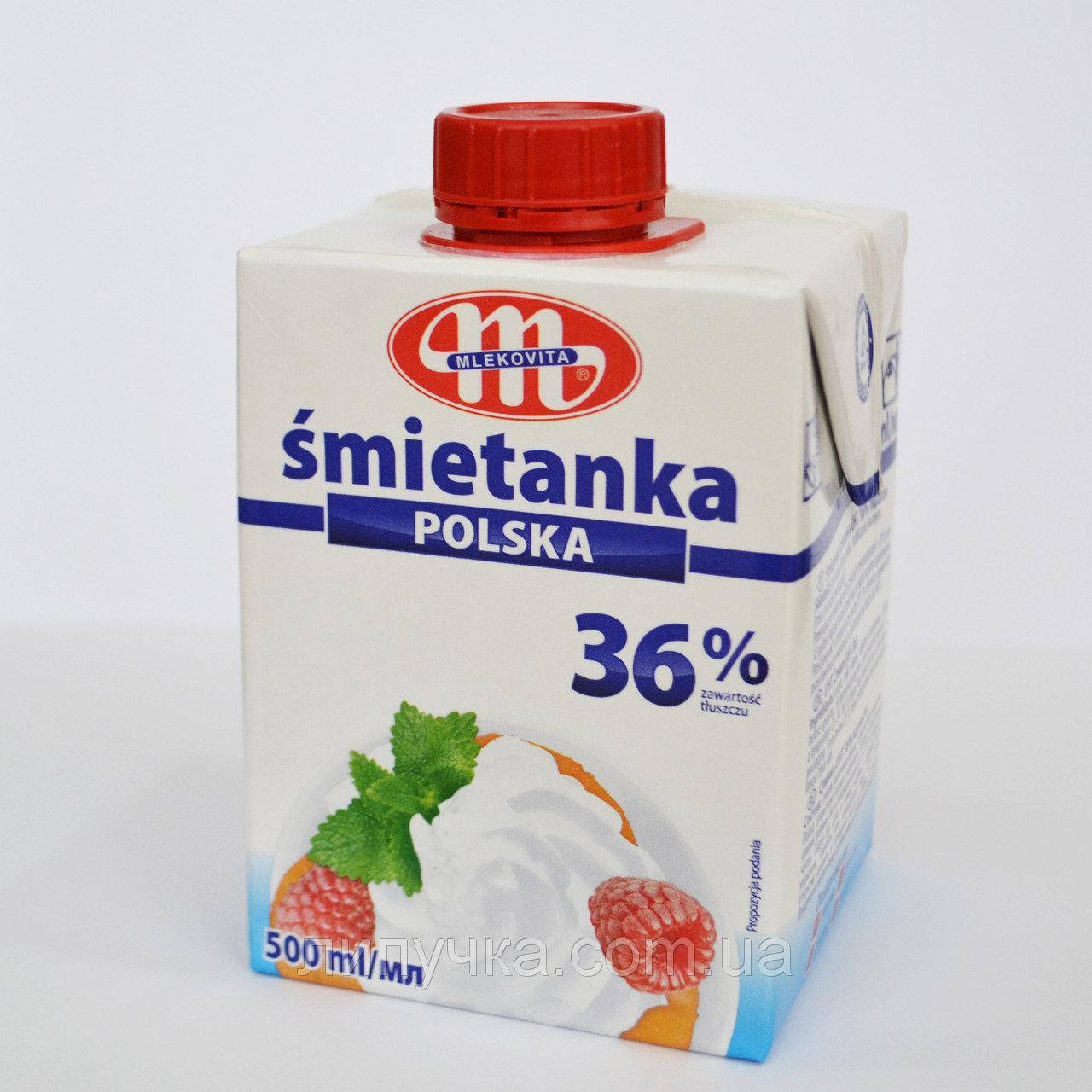 

Животные сливки 0,5 л «Smietanka 36 %», Mlekovita