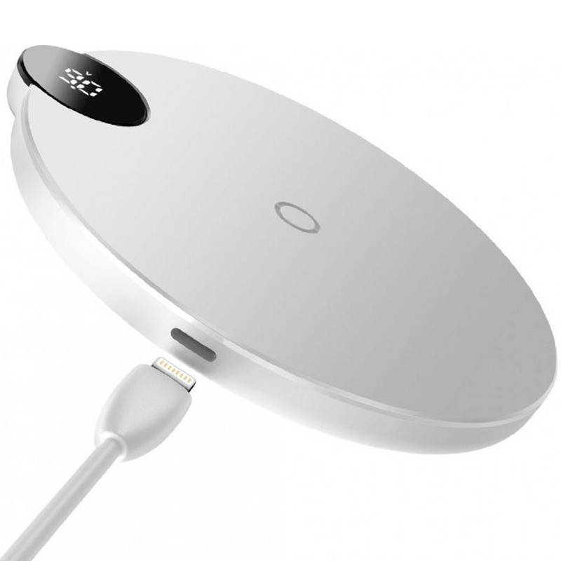 

Беспроводное зарядное устройство Baseus LED Display Wireless Charger WXSW-02 White, Белый