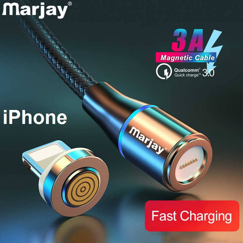 

Магнитный Дата-Кабель Marjay QC 3А 7pin для Зарядки iPhone и Передачи Данных