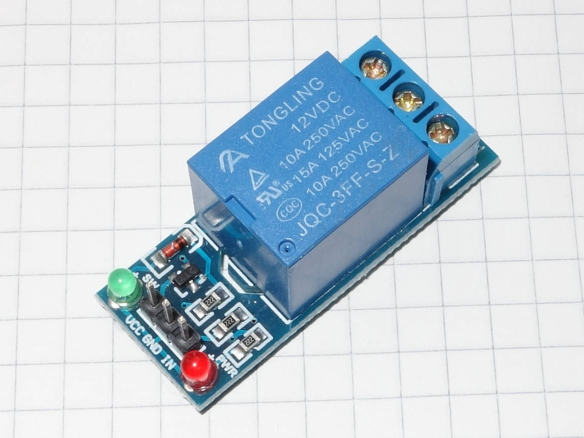 

1 канал 12в модуль реле 10a/220v . ( 10а 220в)