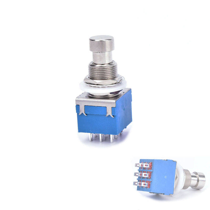 

3PDT кнопка c фиксацией под пайку ножной переключатель 9pin True Bypass