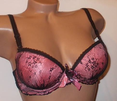 

Бюстгальтер Aojiashi пуш-ап 70А черно-коралловый бюстик