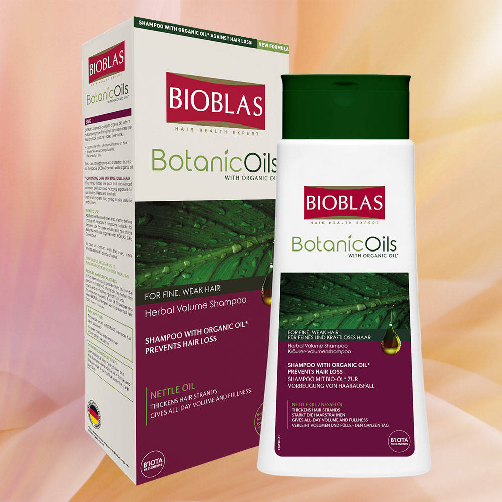 

Шампунь проти випадіння волосся BotanicOils з оліями кропиви та оливи, 360 мл