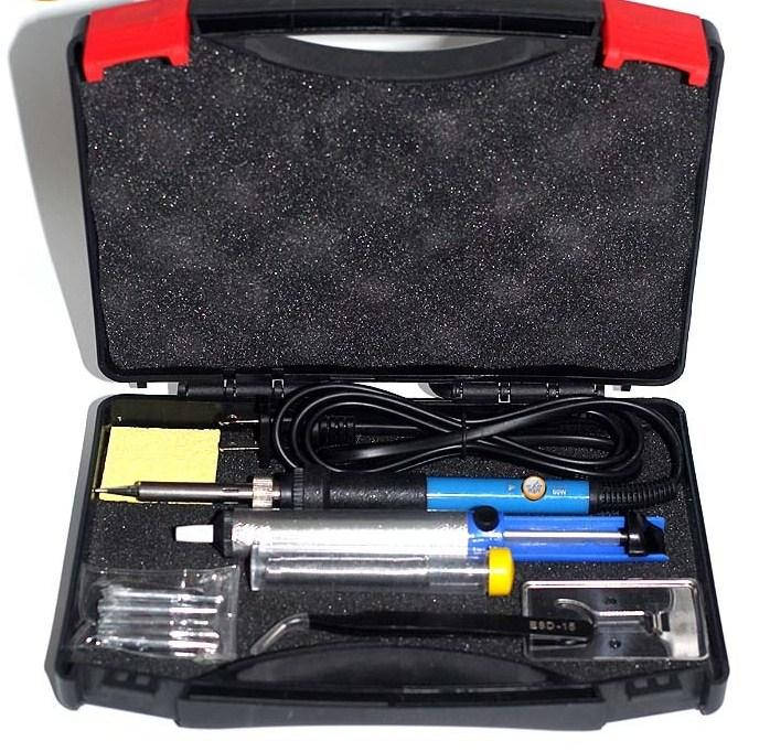 

Паяльный набор в кейсе WEP 947-I (паяльник 60W, рег. t 200-450 гр C, жала 900M 6шт, инструменты и расходники)