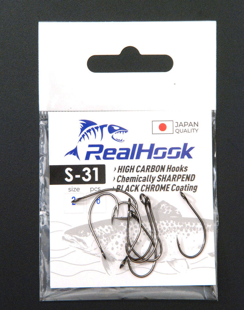 

Крючок одинарный RealHook S-31 #4 (8шт)