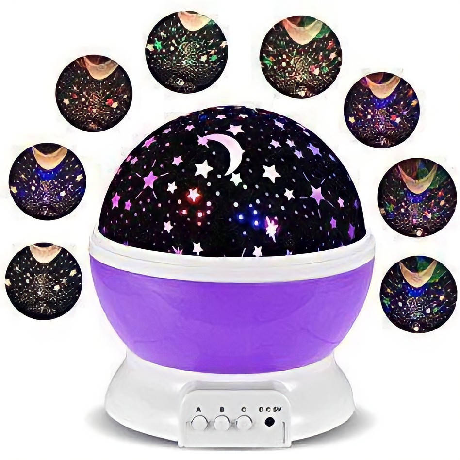 

СВЕТИЛЬНИК НОЧНИК ШАР ПРОЕКТОР ЗВЕЗДНОГО НЕБА, ВРАЩАЮЩИЙСЯ STAR MASTER, Фиолетовый