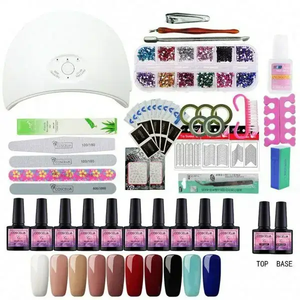 

Стартовый набор для маникюра гель лак uv/led лампа 36w