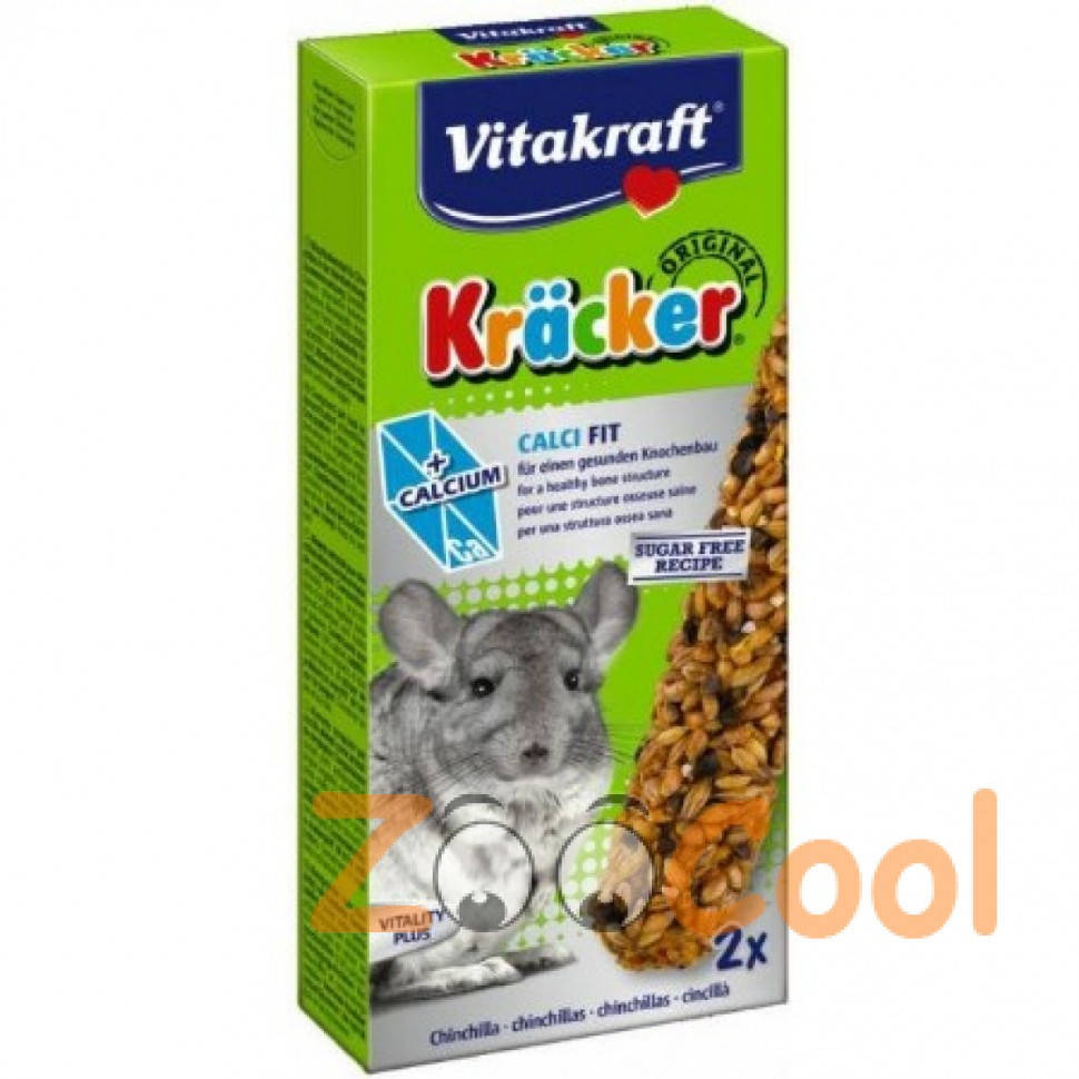 

Лакомство для шиншилл с кальцием Vitakraft «Kracker Original Calci Fit» 112г/2 шт.