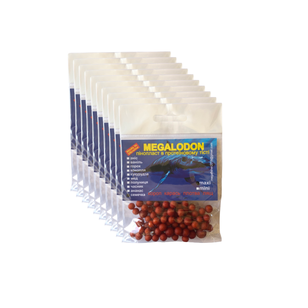 

MEGALODON Пінопласт в протеїновому тісті 10*10г Семечка ( Ціна за упаковку 10шт)