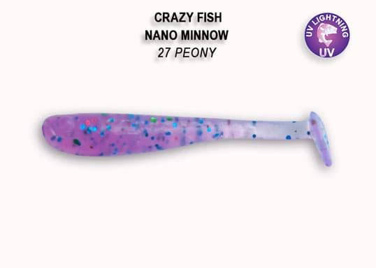 

Съедобный силикон Crazy Fish Nano minnow 1.6" 6-40-27-6 кальмар