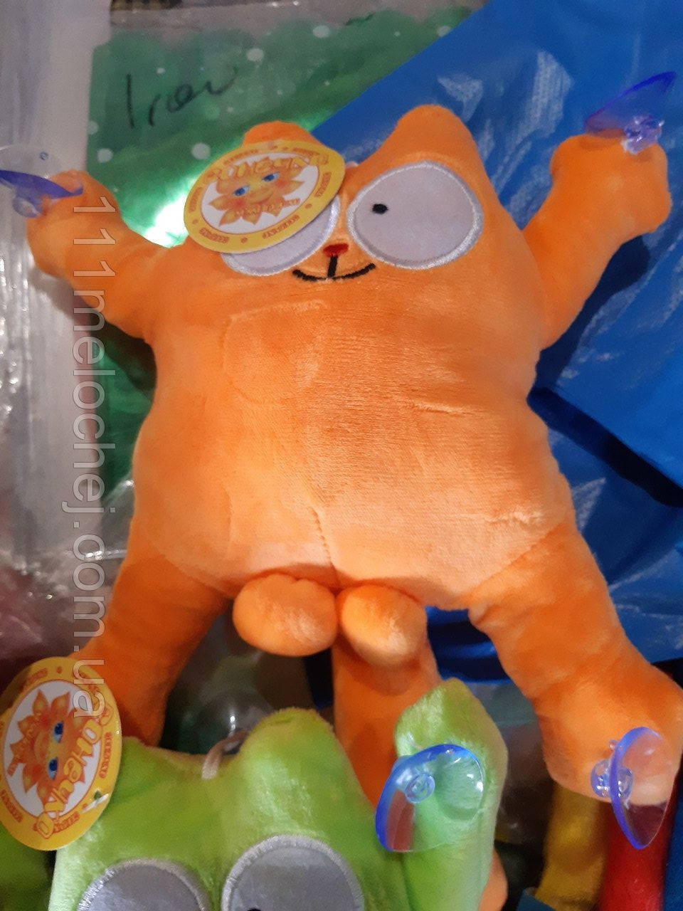 

Кот, мягкая игрушка Кот Саймона на присосках. оранж., Розовый