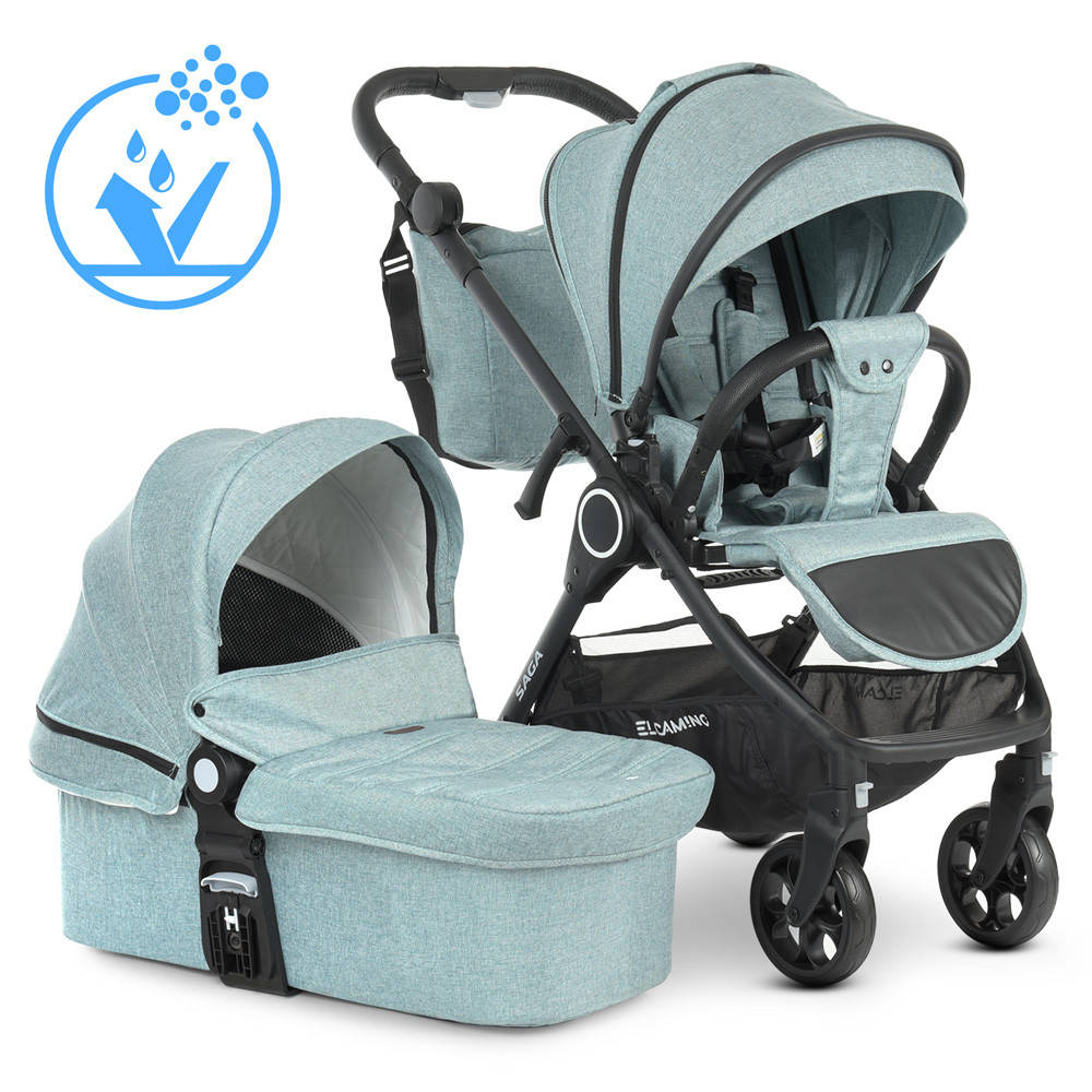 

Детская универсальная коляска-трансформер El Camino ME 1085 SAGA Denim Ash Blue, Голубой