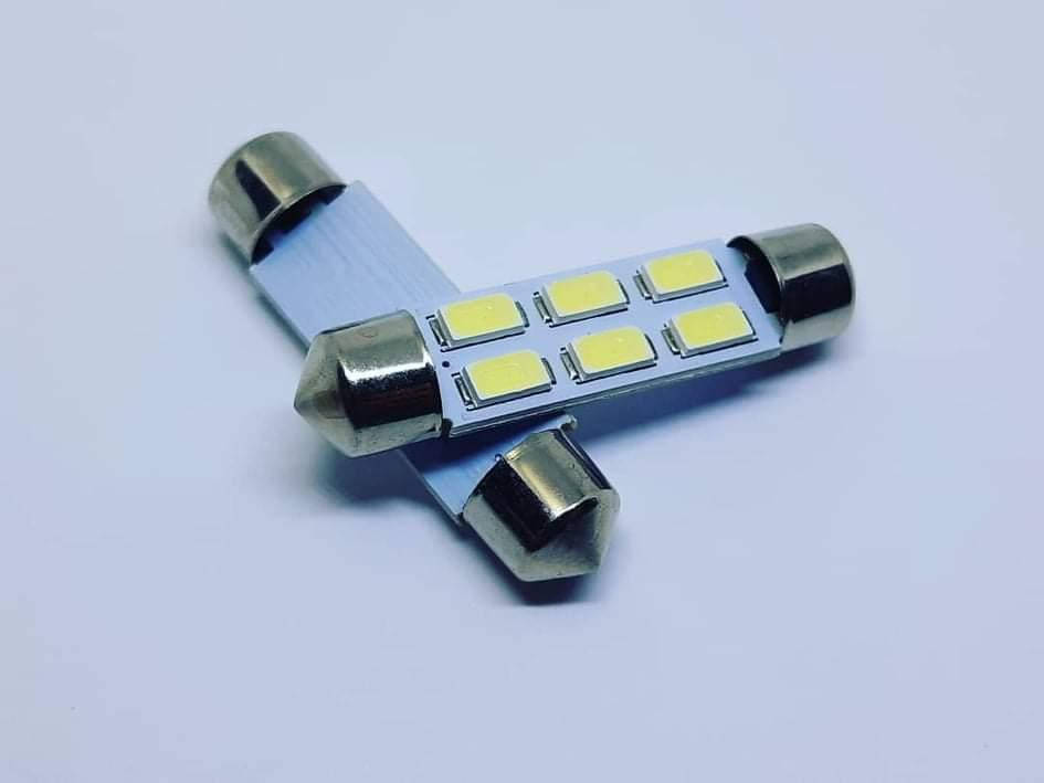 

Лампа SV8,5(C5W, C10W)AC 12V LED 6х5630 white 41mm обманка