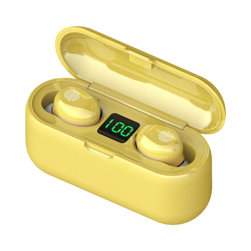 

Беспроводные наушники F9 Yellow сенсорные наушники HD Stereo, Желтый