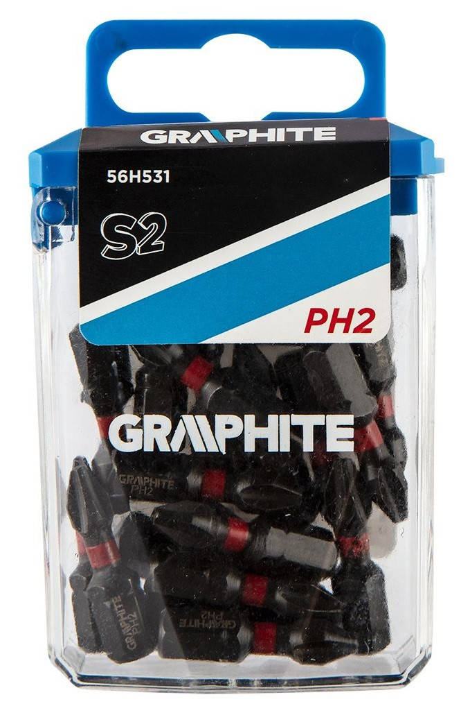 

Graphite 56H531 Биты ударные PH2 x 25 мм, 20 шт.