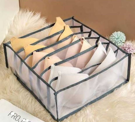 

Универсальный прозрачный органайзер для хранения нижнего белья. Органайзер - 6 ячеек.