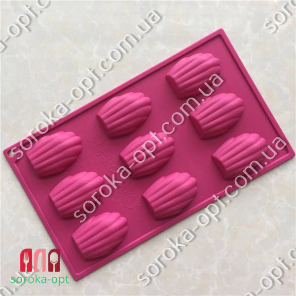 

ФОРМА СИЛИКОНОВАЯ "ДЛЯ МАДЛЕН" ИЗ 9 ШТ, Разные цвета