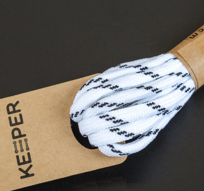 

Шнурки Keeper 6 мм круглые треккинговые (не вощеные) 120 см Бело-черный