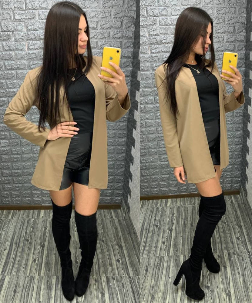 

Яркий кардиган из трикотажа с длинным рукавом, Розовый