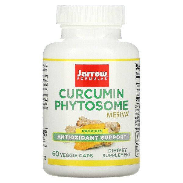 

Фитосомы куркумина, Curcumin Phytosome с Meriva, Jarrow Formulas, 500 мг, 60 растительных капсул