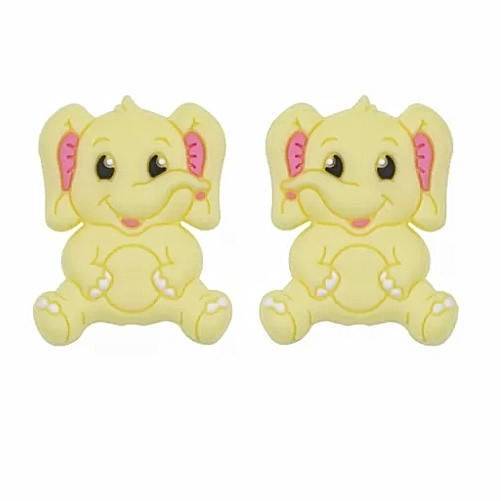 

Слонёнок бусина силиконовая Кремовый