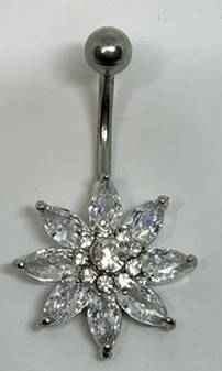 

Пирсинг в пупок цветок