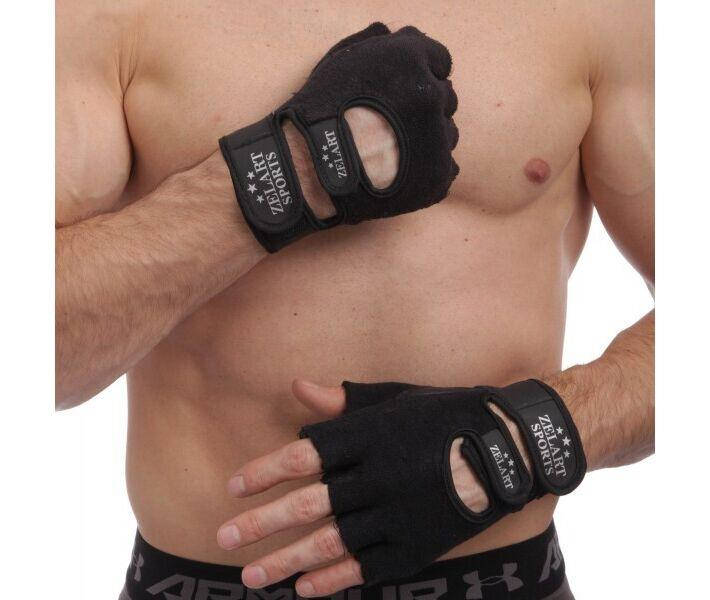 

Перчатки спортивные многоцелевые кожаные Zelart ZB-3066 Black (L) (SKL1070)