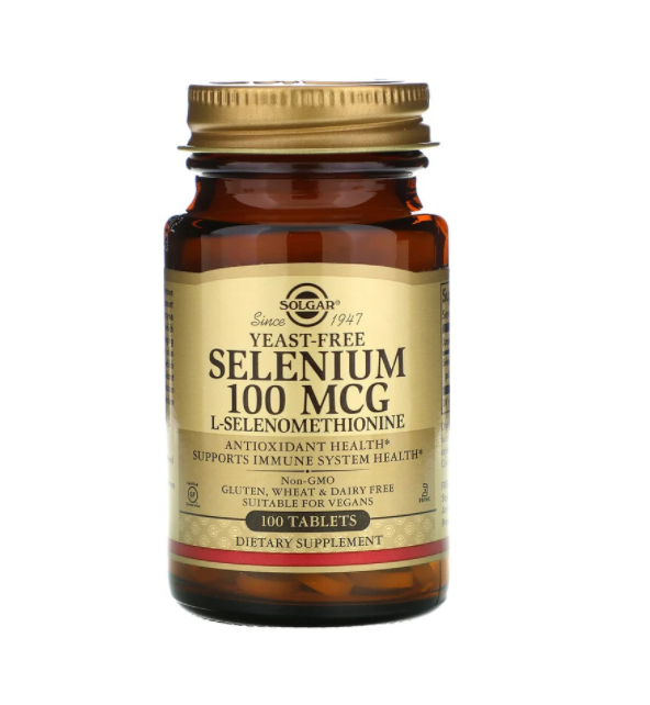 

Селен без дрожжей (Selenium), Solgar, 100 мкг, 100 таблеток (SOL-02551)
