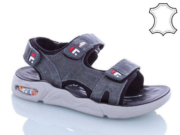 

Натуральные босоножки нубук Kimboo на мальчика, Серый