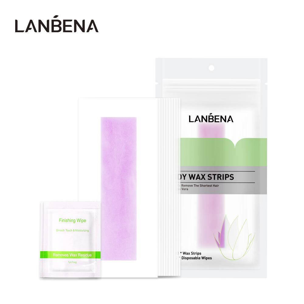 

Полоски для эпиляции с маслом лаванды Lanbena Body Wax Strips, 10шт