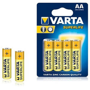 

Батарейка VARTA SUPERLIFE R-6 AA Блистер (солевая) 4шт / бл. 48 шт. / Ок 267