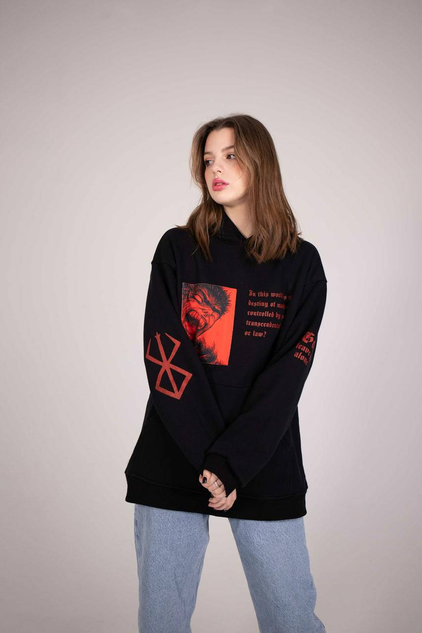 

Худи оверсайз унисекс Taboo Kyiv Berserk vers.2 Black, Черный