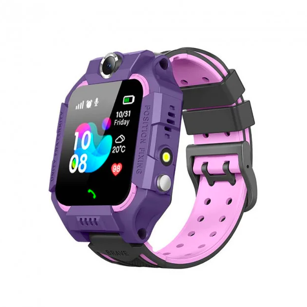 

Детские умные GPS часы Z6 водонепроницаемые Smart Baby watch Z6 + подарок Фиолетовый