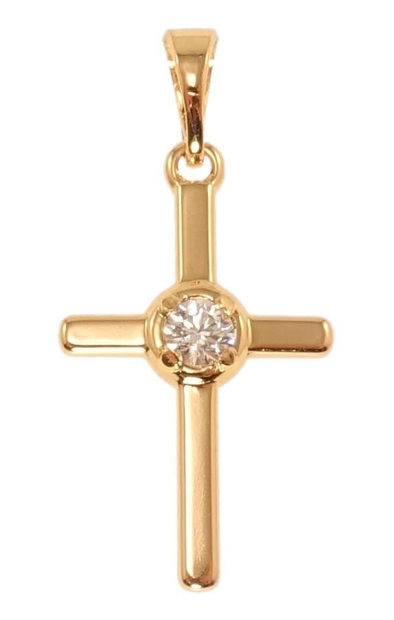 

Кулон Xuping Позолота 18K "Декоративный Крест с цирконием"