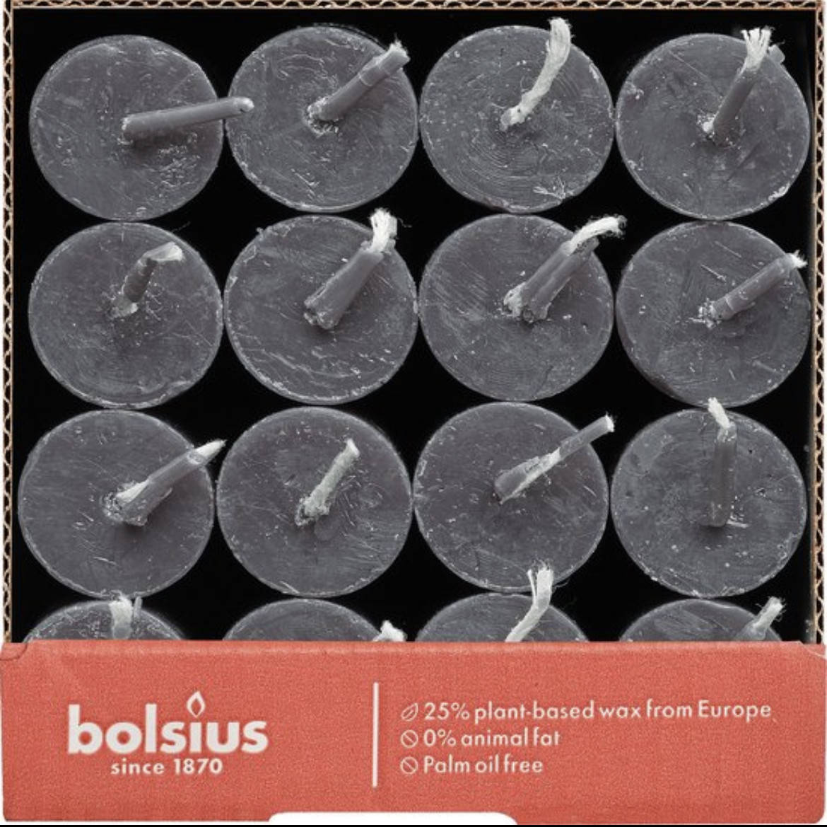 

Свеча столова Bolsius rustic anthracite 27см, Черный