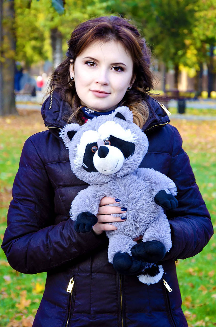 

Енот плюшевый 45см, Серый