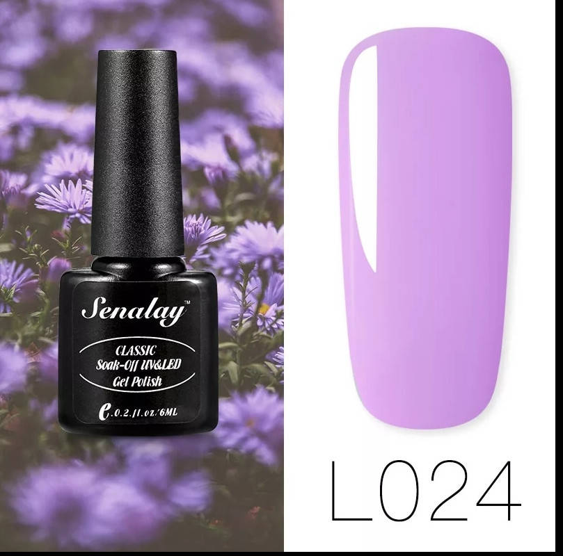 

Гель лак Senalay 6 мл для ногтей под УФ лампу UV LED Фиолетовый 24