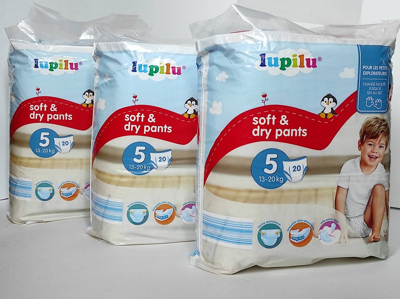 

Підгузки-трусики Lupilu Soft & dry Розмір 5, 13-20 кг, 60 шт