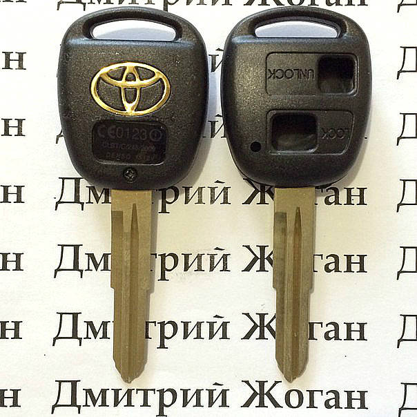 

Ключ Toyota (корпус Тойота) под 2 кнопки, лезвие TOY41R