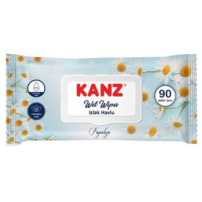 

Салфетки влажные Kanz ромашка 90 шт