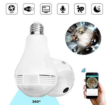 

Панорамная потолочная IP WiFi камера видеонаблюдения "Лампочка" CAMERA SMART UKC CAD-B13 H302 2MP