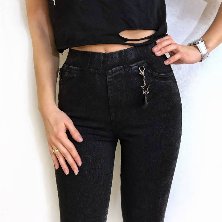 

Джинсы леггинсы подростковые для девочек 7-14 лет, Черный