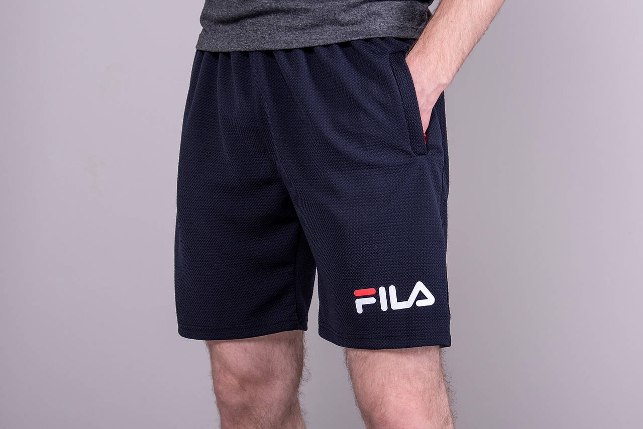 

Чоловічі спортивні шорти (тканина-лакоста) FILA, синього кольору, Синий