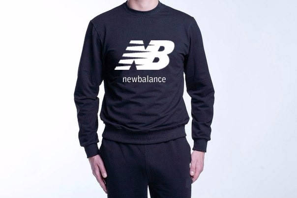 

Демисезонная мужская спортивная кофта New Balance (Нью Беленс), черная, Черный