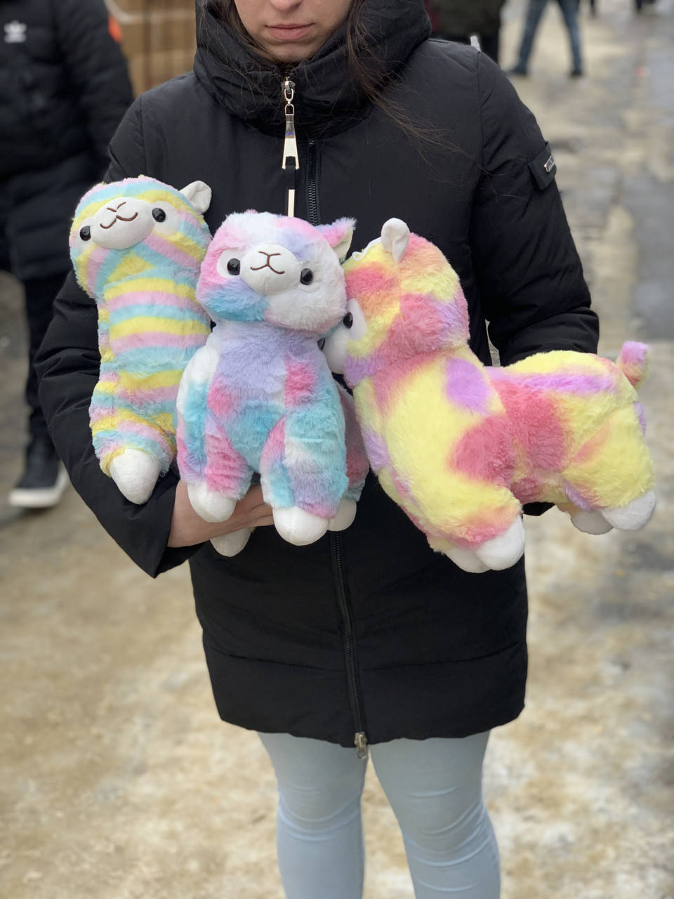 

Мягкая игрушка Лама. Плюшевая лама 40см., Коричневый