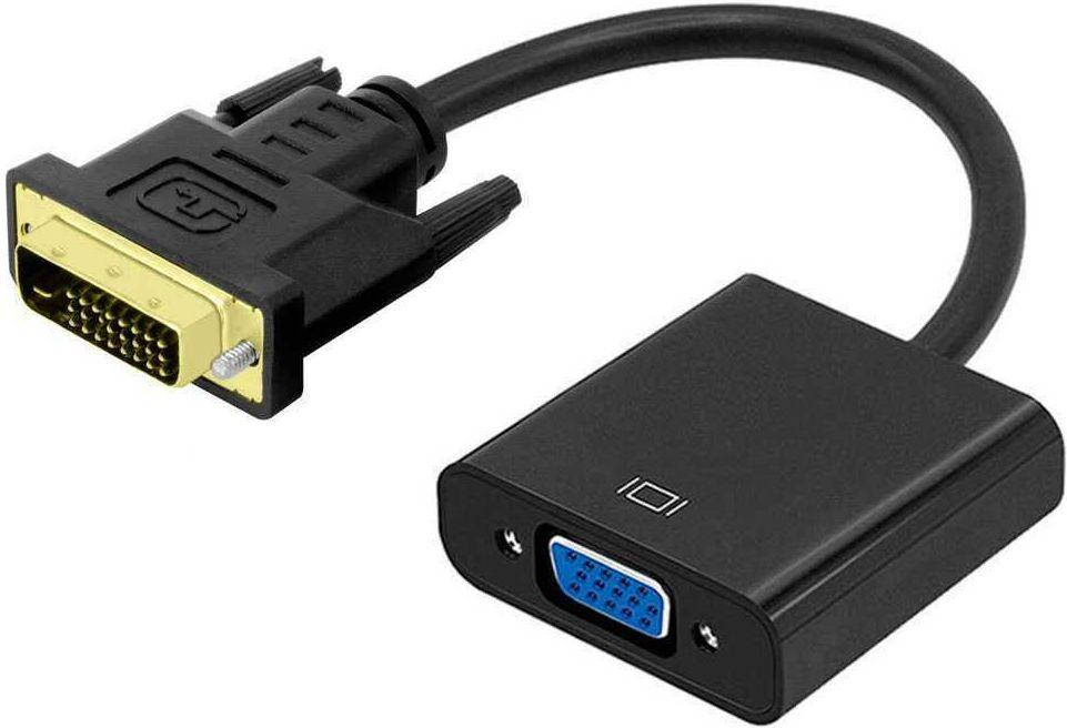 

Видео переходник (адаптер) 1TOUCH DVI-D - VGA 0.15m, Черный